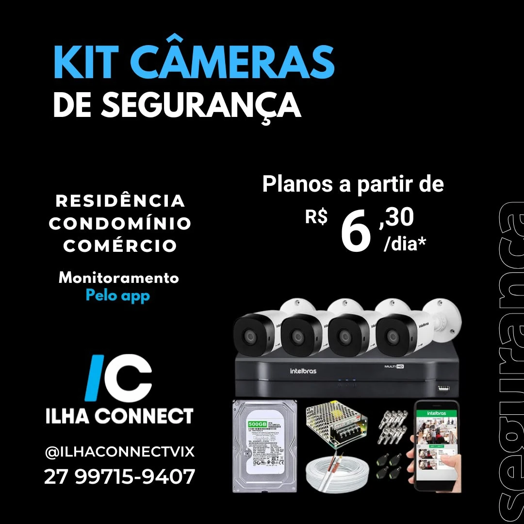 Locação de Kit Câmeras de Segurança